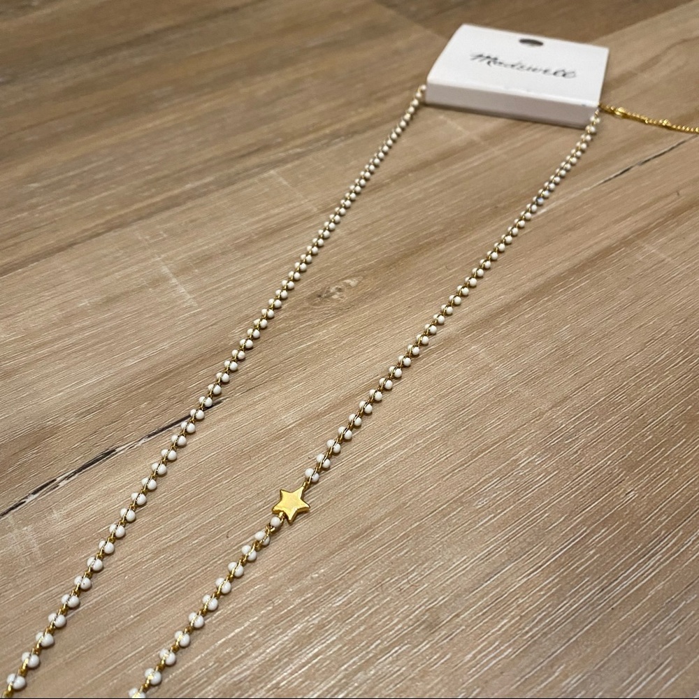 Madewell Enameled Chain Necklace with Star
